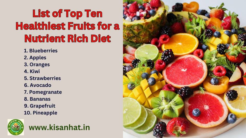 List of Top Ten Healthiest Fruits